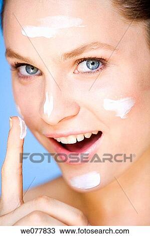 beauty, blue eyes, Beauty Care, apply View Large Photo Image Stock Image - beauty, blue eyes, Beauty Care, apply. Fotosearch