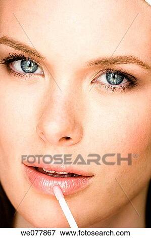 beauty, blue eyes, Beauty Care, apply View Large Photo Image Stock Photo - beauty, blue eyes, Beauty Care, apply. Fotosearch