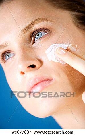 beauty, blue eyes, Beauty Care, apply View Large Photo Image Stock Photo - beauty, blue eyes, Beauty Care, apply. Fotosearch