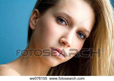 beauty, blue eyes, Close-up View Large Photo Image Stock Photography - beauty, blue eyes, Close-up. Fotosearch
