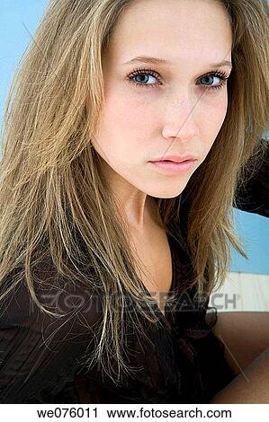 beauty, blue eyes, contemporary View Large Photo Image Stock Image - beauty, blue eyes, contemporary. Fotosearch