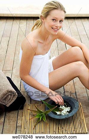 beauty, bowl, Body care, blond, Alternative medicine View Large Photo Image Stock Photo - beauty, bowl, Body care, blond, Alternative medicine. Fotosearch