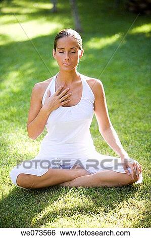 Stock Photograph - beauty, breathing, breath, body, afternoon. Fotosearch