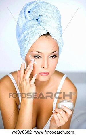 beauty, brunette, Beauty Care, apply View Large Photo Image Stock Image - beauty, brunette, Beauty Care, apply. Fotosearch