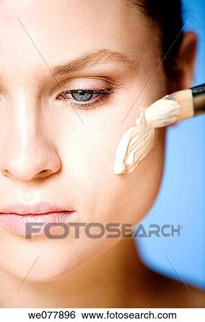 beauty, brush, blue eyes, Beauty Care, apply View Large Photo Image Stock Photograph - beauty, brush, blue eyes, Beauty Care, apply. Fotosearch