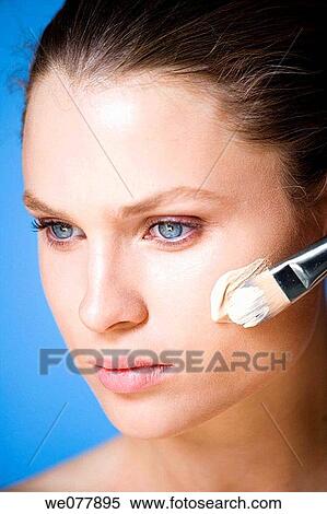 beauty, brush, blue eyes, Beauty Care, apply View Large Photo Image Stock Photography - beauty, brush, blue eyes, Beauty Care, apply. Fotosearch