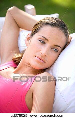beauty, calm, brunette, absorbed View Large Photo Image Stock Photography - beauty, calm, brunette, absorbed. Fotosearch