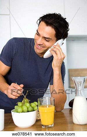 black hair, calling, breakfast, at-home View Large Photo Image Stock Image - black hair, calling, breakfast, at-home. Fotosearch