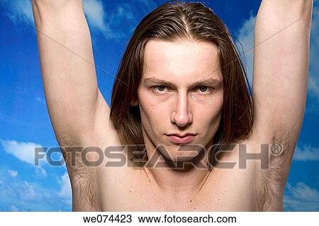 black hair, Close-up, Arms raised View Large Photo Image Stock Image - black hair, Close-up, Arms raised. Fotosearch