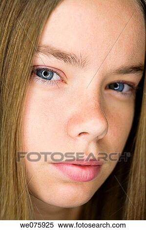 blond, blue eyes, Close-up View Large Photo Image Stock Photography - blond, blue eyes, Close-up. Fotosearch
