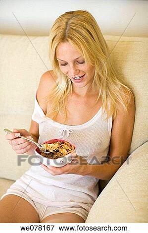 blond, bowl, breakfast, cereals View Large Photo Image Stock Photo - blond, bowl, breakfast, cereals. Fotosearch