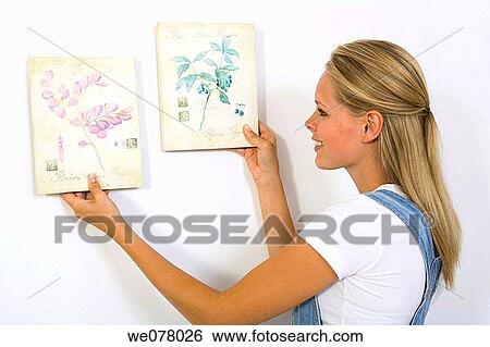 blond, choosing, choice, at-home View Large Photo Image Stock Photograph - blond, choosing, choice, at-home. Fotosearch