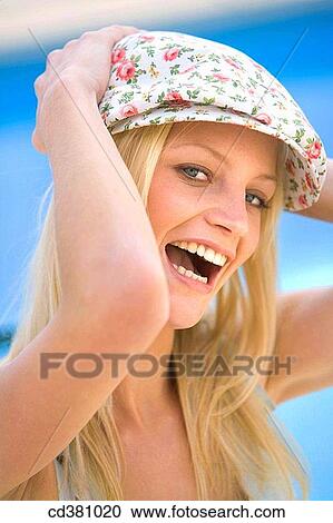 blond, Close-up, cap, accessory View Large Photo Image Stock Image - blond, Close-up, cap, accessory. Fotosearch