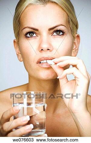 Stock Image - blond, Close-up, contemporary. Fotosearch
