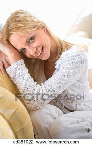 blond, comfort, at-home View Large Photo Image Stock Image - blond, comfort, at-home. Fotosearch