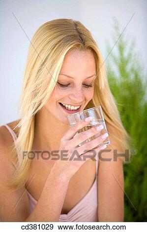 Stock Photo - blond, contemporary, drink. Fotosearch