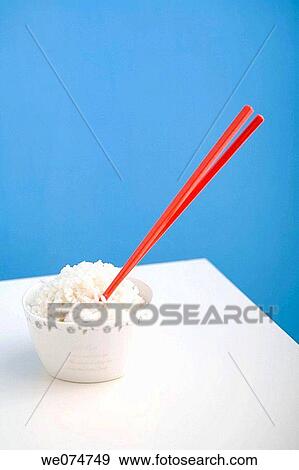 blue, bowl, cereals, chopstick, Close-up View Large Photo Image Stock Photo - blue, bowl, cereals, chopstick, Close-up. Fotosearch