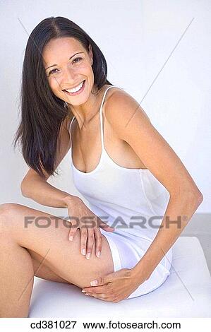 Body care, brunette, cellulite View Large Photo Image Stock Photo - Body care, brunette, cellulite. Fotosearch