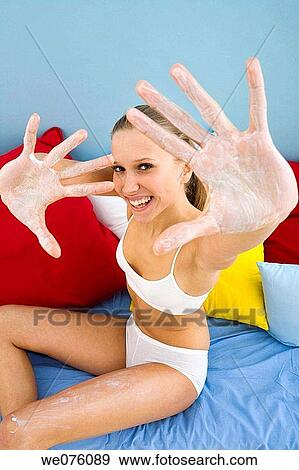 Stock Photo - Body care, contemporary, cream. Fotosearch