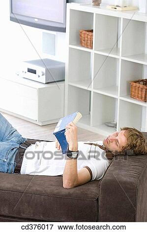 Stock Photo - book, calm, at-home. Fotosearch