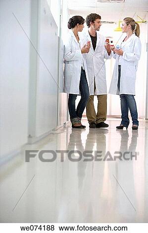 Stock Photo - bottle, break, break-time, chat. Fotosearch