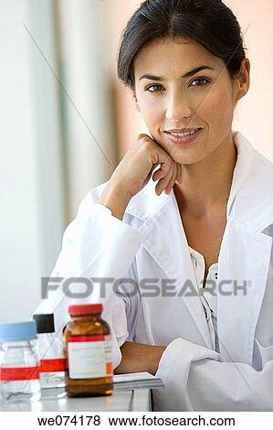Stock Photo - bottle, brunette, dark hair. Fotosearch