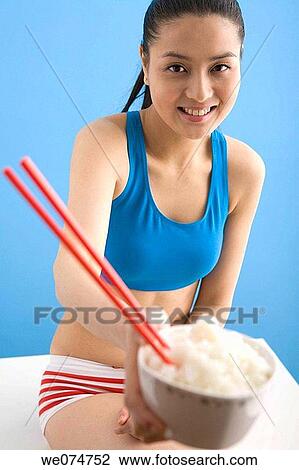 bowl, chopstick, cereals, Asian View Large Photo Image Stock Image - bowl, chopstick, cereals, Asian. Fotosearch