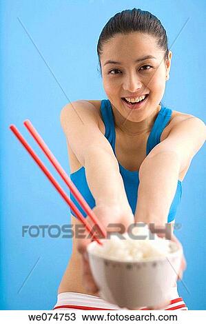 bowl, chopstick, cereals, Asian View Large Photo Image Stock Image - bowl, chopstick, cereals, Asian. Fotosearch