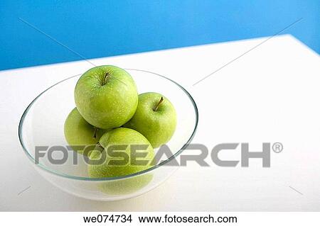 Picture - bowl, fruit, food, Close-up, apple. Fotosearch