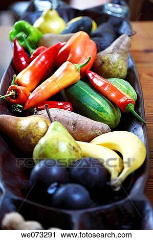 Bowl full of assorted vegatables and fruits View Large Photo Image Stock Image - Bowl full of assorted vegatables and fruits. Fotosearch