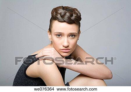 braid, brunette, contemporary View Large Photo Image Picture - braid, brunette, contemporary. Fotosearch