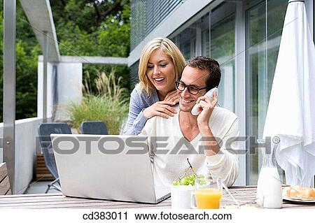 breakfast, calling, at-home View Large Photo Image Stock Image - breakfast, calling, at-home. Fotosearch