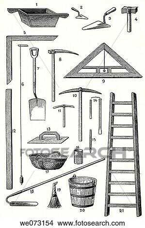 Bricklayer's old tools View Large Photo Image Picture - Bricklayer's old tools. Fotosearch