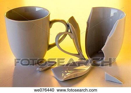 Stock Image - Broken cup. Fotosearch