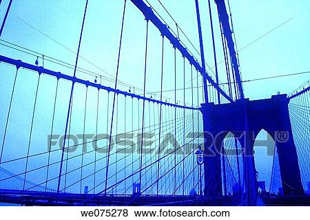 BROOKLYN BRIDGE. DOWNTOWN MANHATTAN. NEW YORK. USA View Large Photo Image Stock Photo - BROOKLYN BRIDGE. DOWNTOWN MANHATTAN. NEW YORK. USA. Fotosearch
