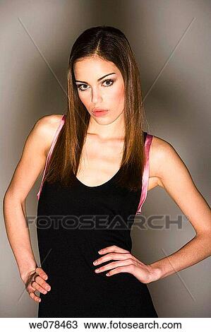 Brown eye, brunette, chic View Large Photo Image Stock Image - Brown eye, brunette, chic. Fotosearch