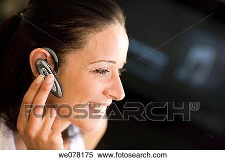brunette, business, cell phone, Close-up View Large Photo Image Stock Photography - brunette, business, cell phone, Close-up. Fotosearch