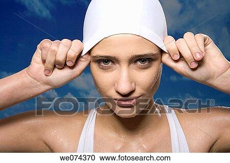 brunette, cap, Close-up View Large Photo Image Stock Image - brunette, cap, Close-up. Fotosearch