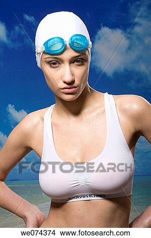 brunette, cap, contemporary View Large Photo Image Picture - brunette, cap, contemporary. Fotosearch