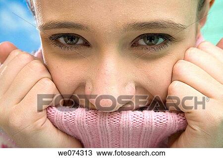 brunette, Close-up, cold, coldness View Large Photo Image Stock Image - brunette, Close-up, cold, coldness. Fotosearch