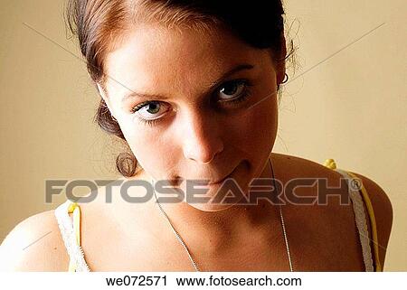 brunette, Close-up, contemporary View Large Photo Image Stock Image - brunette, Close-up, contemporary. Fotosearch