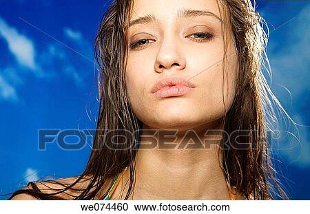brunette, Close-up, contemporary View Large Photo Image Stock Image - brunette, Close-up, contemporary. Fotosearch