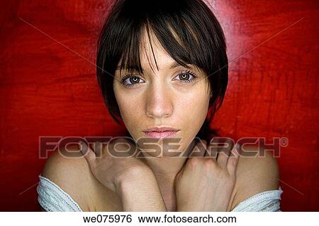 brunette, Close-up, contemporary View Large Photo Image Stock Photograph - brunette, Close-up, contemporary. Fotosearch
