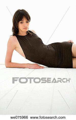 brunette, contemporary, absorbed View Large Photo Image Stock Photograph - brunette, contemporary, absorbed. Fotosearch