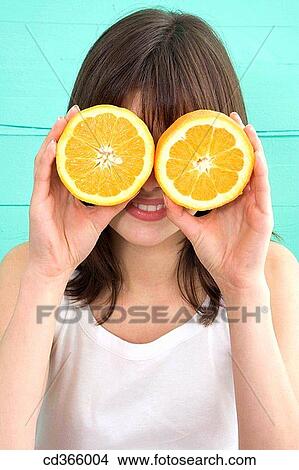 brunette, contemporary, Citrus fruit, amusing View Large Photo Image Picture - brunette, contemporary, Citrus fruit, amusing. Fotosearch