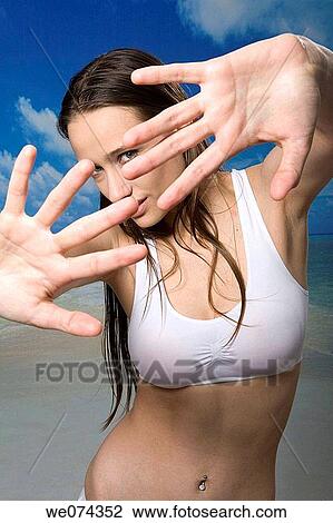brunette, contemporary, cover View Large Photo Image Stock Image - brunette, contemporary, cover. Fotosearch