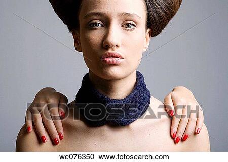brunette, contemporary, dark hair View Large Photo Image Stock Image - brunette, contemporary, dark hair. Fotosearch