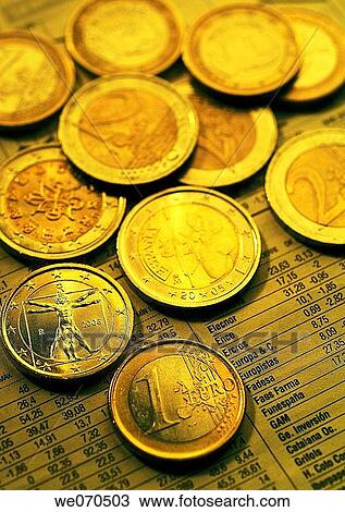 Stock Image - business, cash, Close-up, coin, concept. Fotosearch