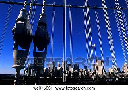 cables manhattan bridge. downtown manhattan. new york. USA View Large Photo Image Stock Image - cables manhattan bridge. downtown manhattan. new york. USA. Fotosearch