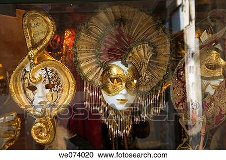 Carnival masks in shop window, Venice, Italy View Large Photo Image Stock Image - Carnival masks in shop window, Venice, Italy. Fotosearch